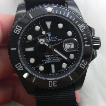 High Quality Replica Rolex Submariner Pro-hunter Black Dial Ceramic Bezel 40mm Nato band